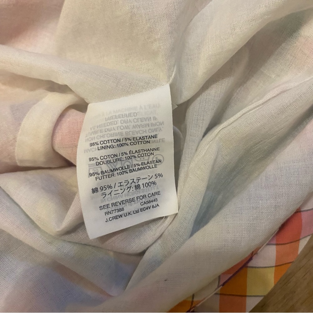 J Crew Rainbow Gingham Tie Neck Shift Dress - Picture 10 of 10